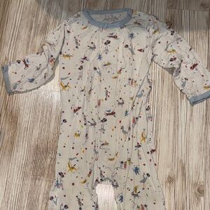 Magnetic Me Circus Print Pajamas with Blue Trim